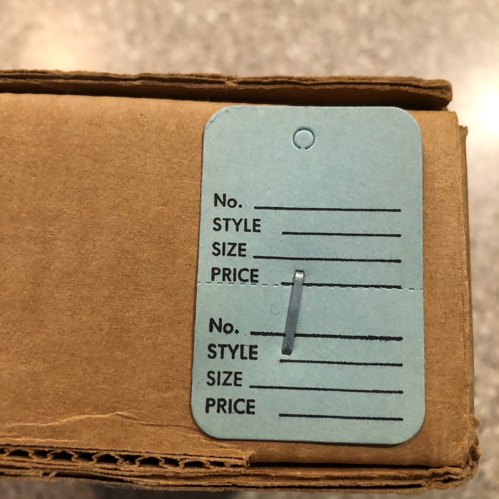 Box of Blank Price Tags for Selling Items